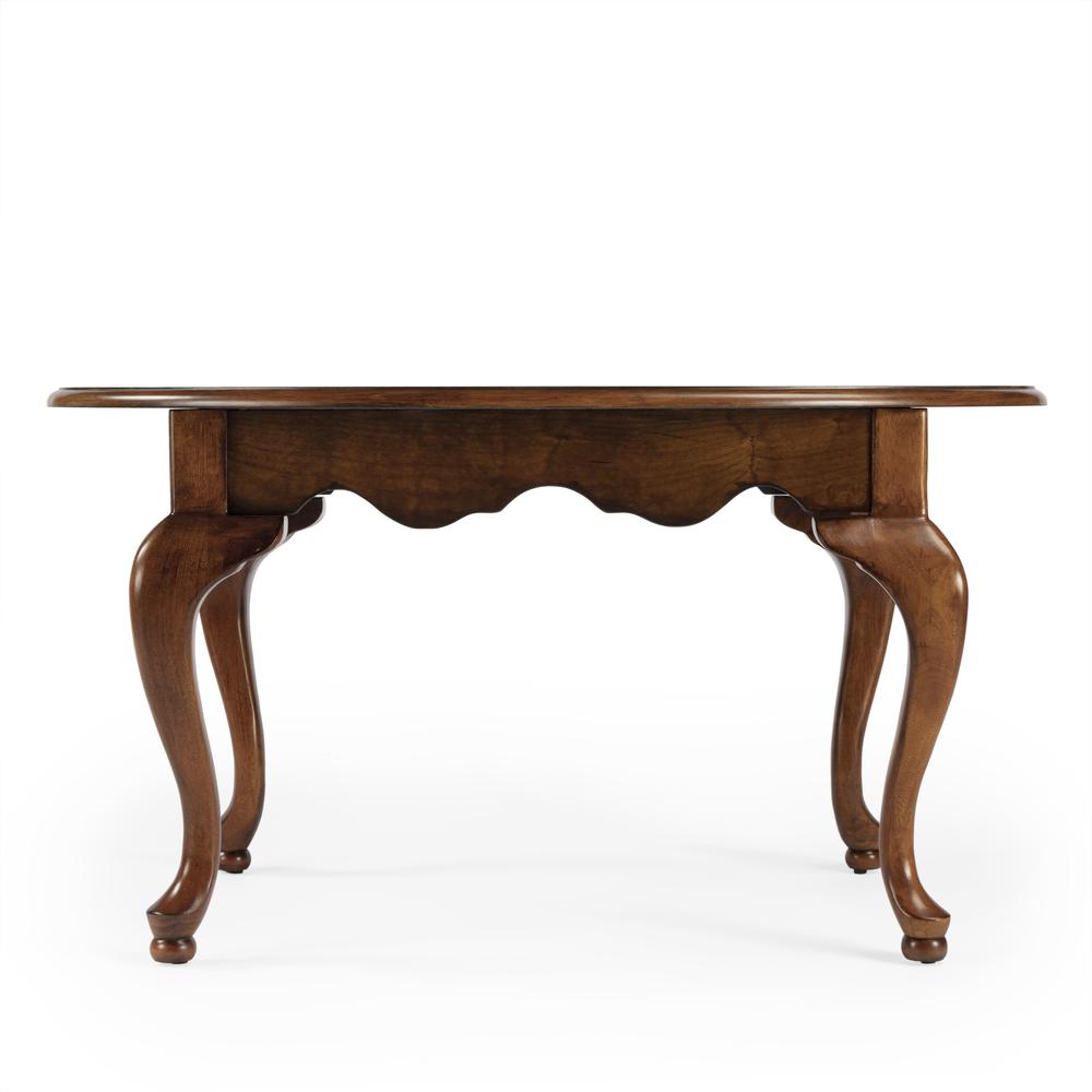 Grace Oval 4 Legs Coffee Table, Medium Brown. Picture 3