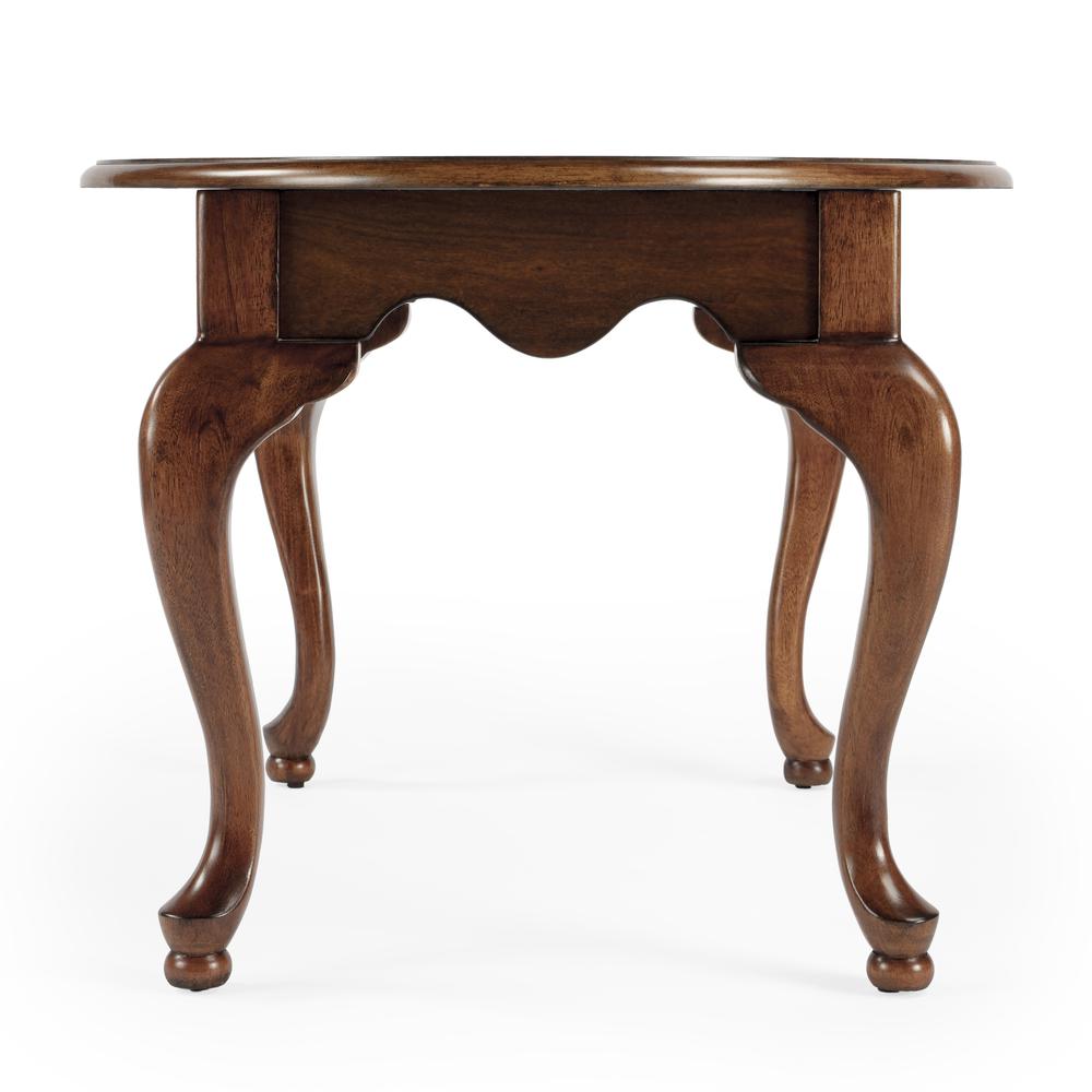 Grace Oval 4 Legs Coffee Table, Medium Brown. Picture 4