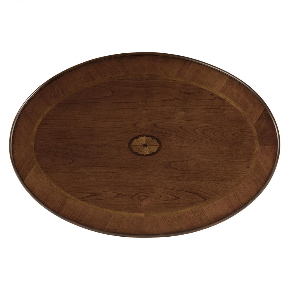 Grace Oval 4 Legs Coffee Table, Medium Brown. Picture 6