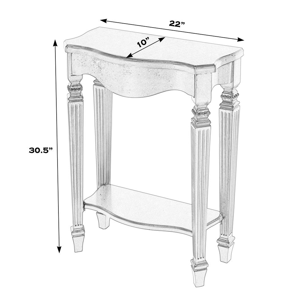 Cheshire Ballerina 22" Console Table, Medium Brown. Picture 7
