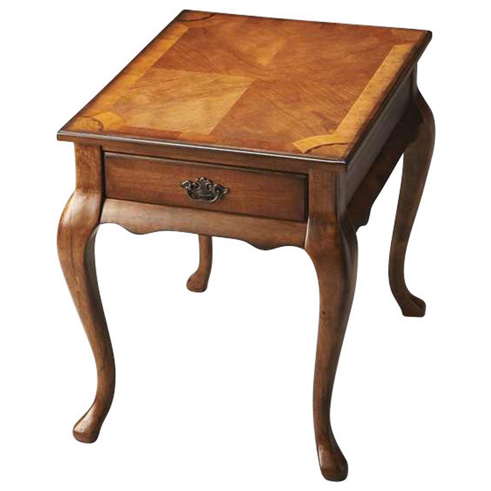 Grace End Table, Medium Brown. Picture 1