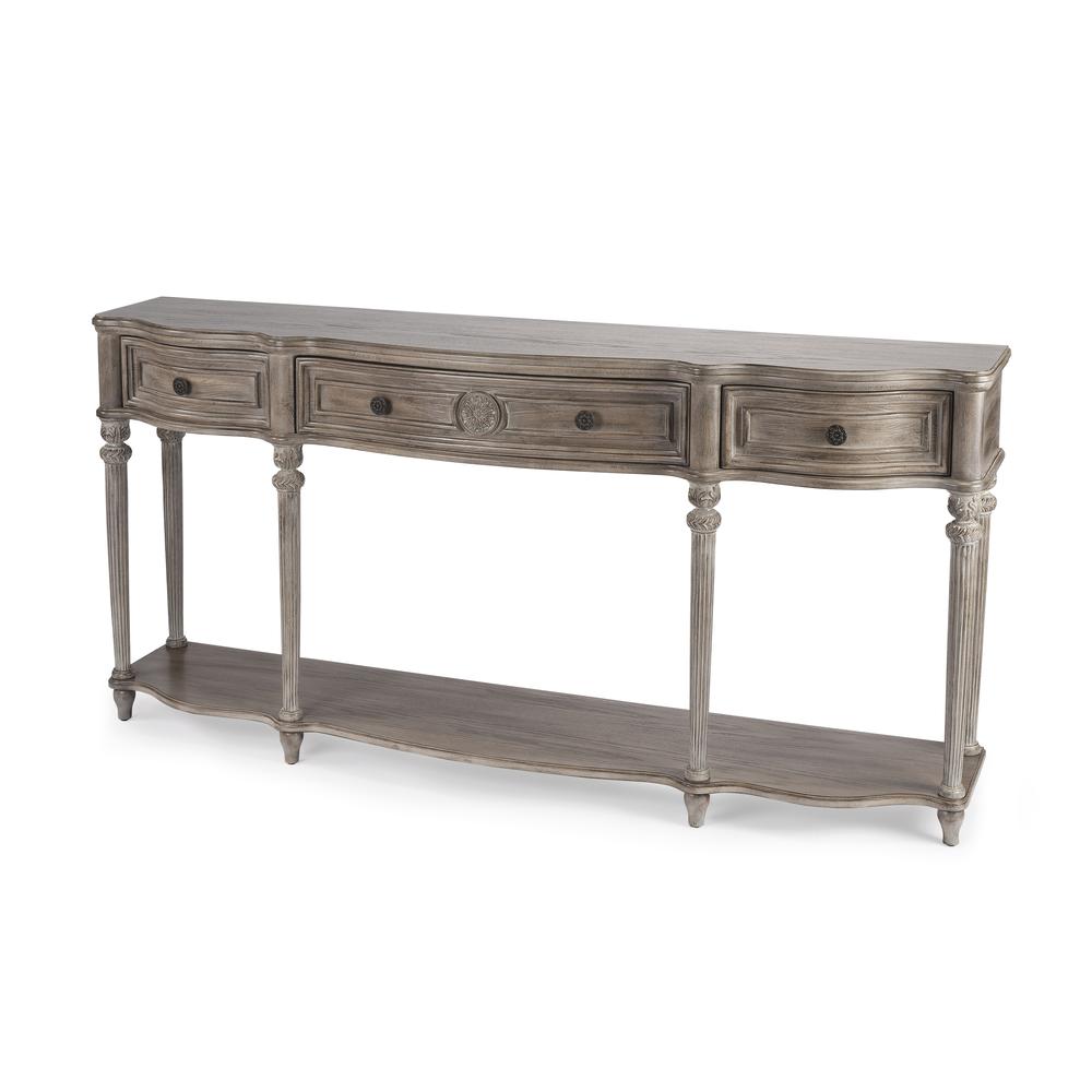 Peyton Console Table, Gray, Natural. Picture 1