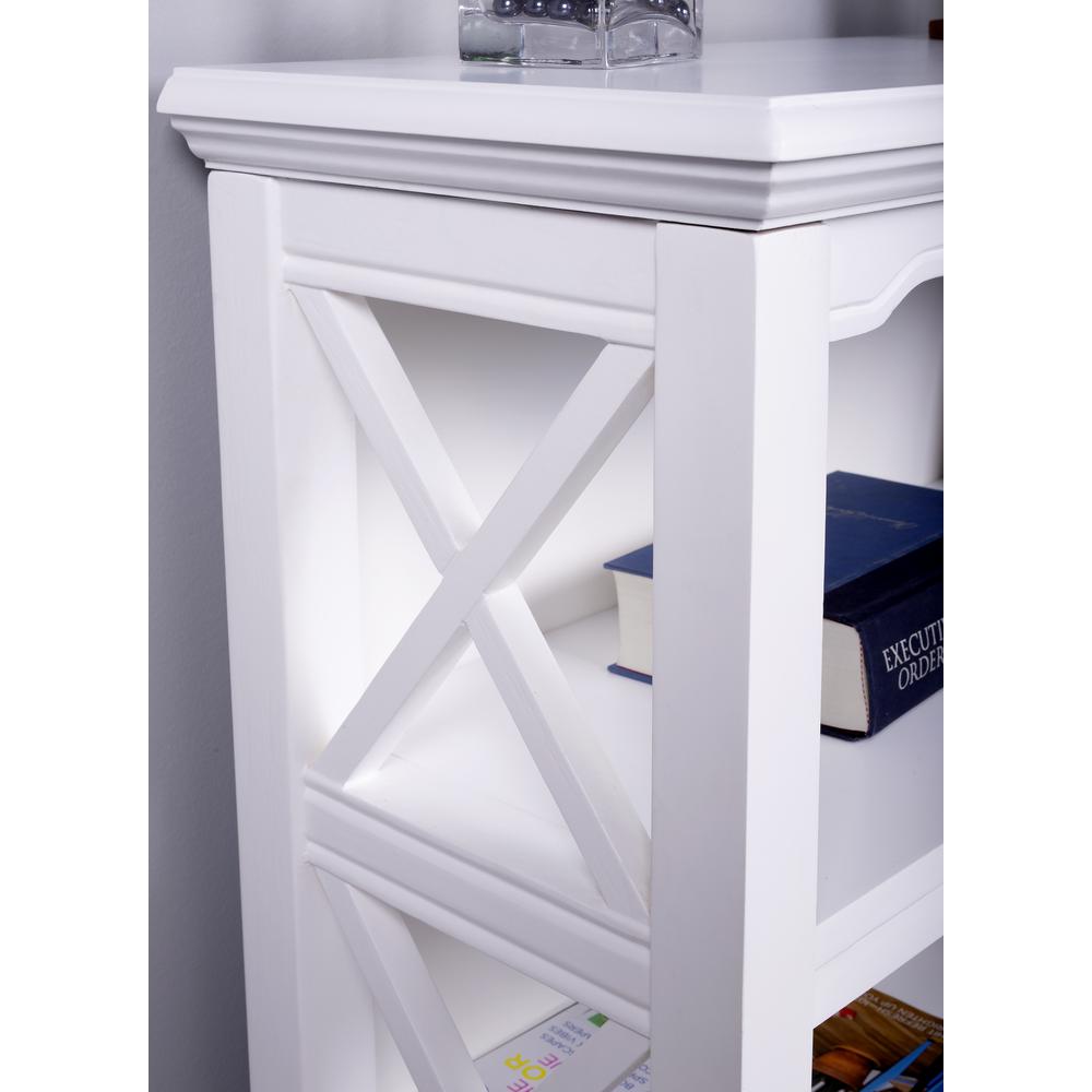 Newport 32"W 2 Shelf Bookcase, White. Picture 3