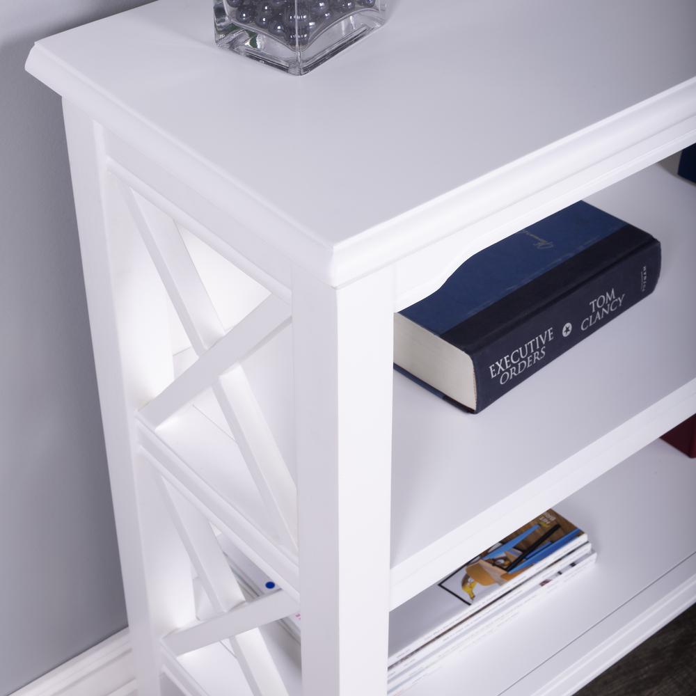 Newport 32"W 2 Shelf Bookcase, White. Picture 4