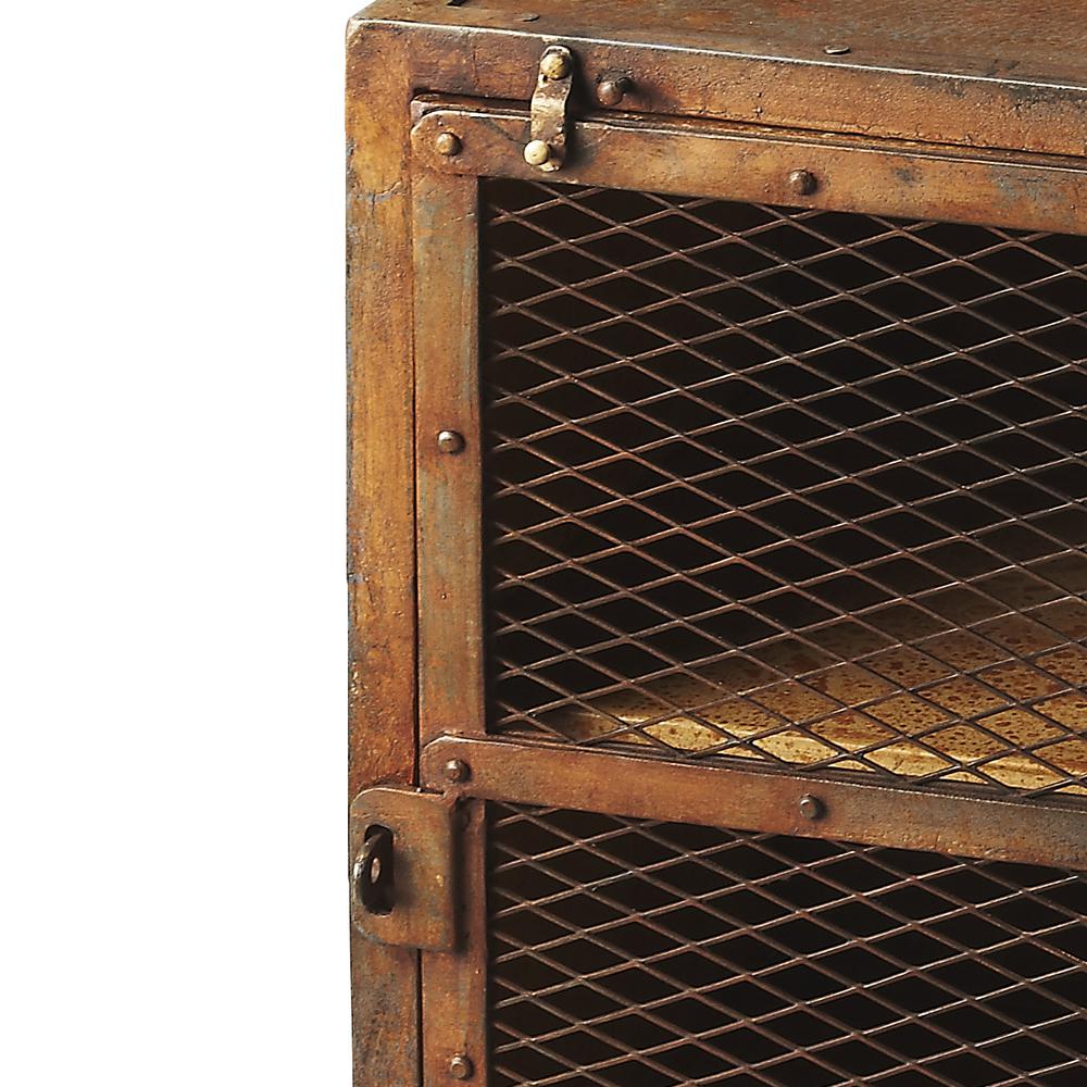 Lucas Industrial Chic End Table, Medium Brown. Picture 2