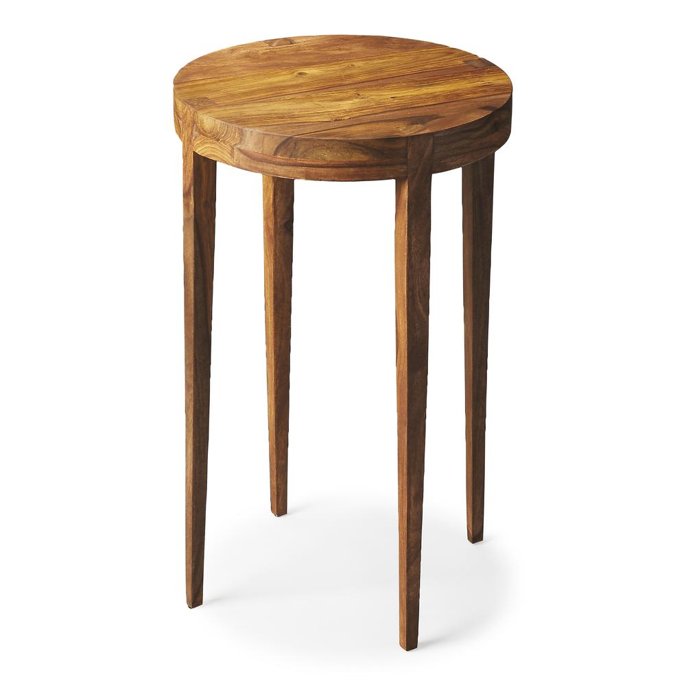 Cagney Solid Wood Side Table, Light Brown. Picture 1