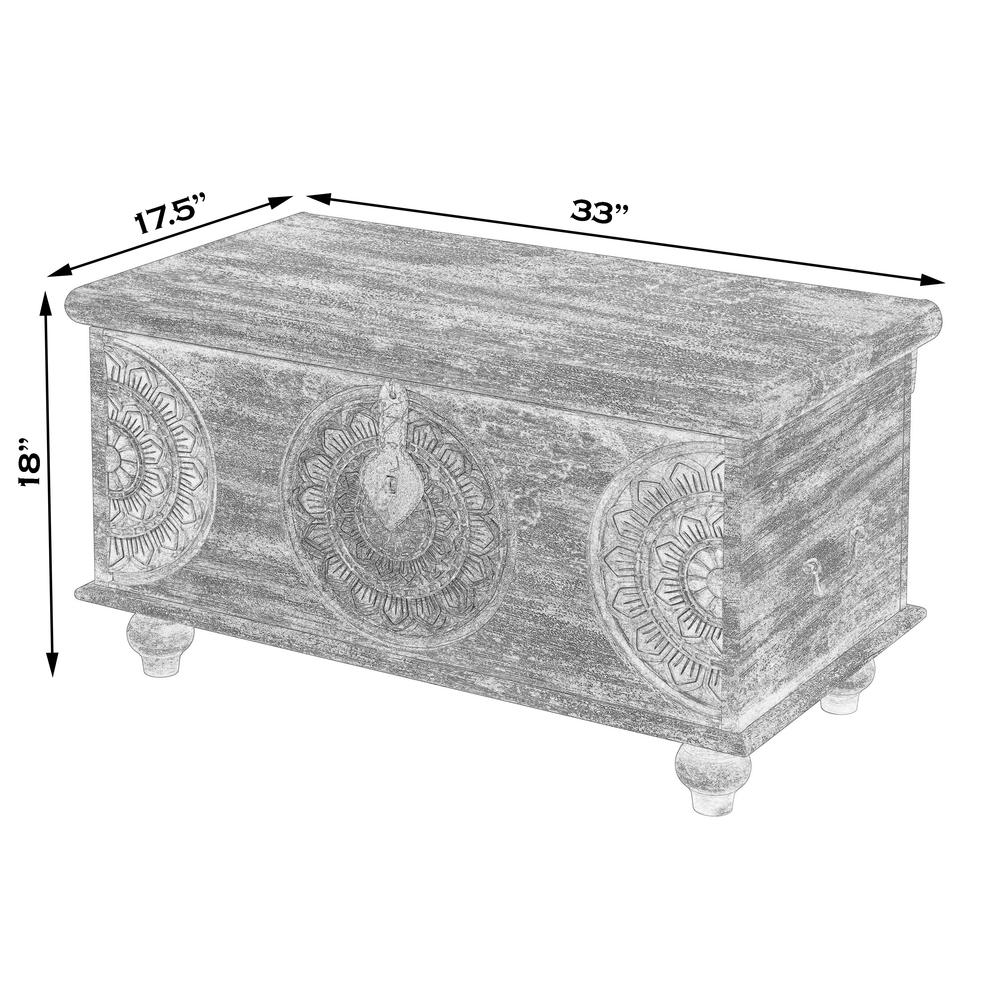 Mesa Carved Wood Trunk Coffee Table, Assorted. Picture 6