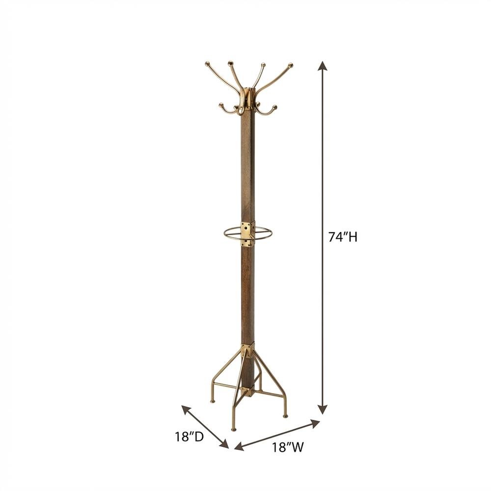 Freestanding Coat Rack with Hooks, Transitional Hall Tree for the Entryway. Picture 4
