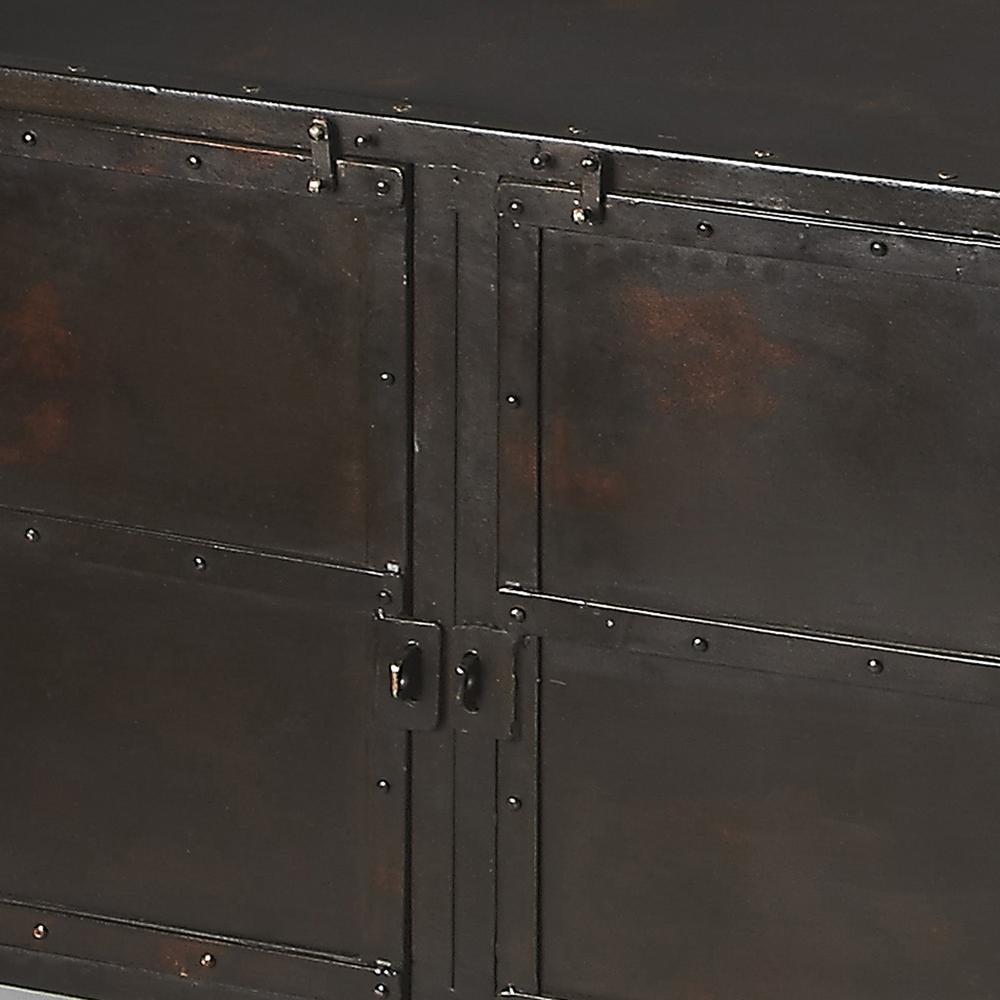 Owen Industrial Chic Console Cabinet, Black. Picture 2