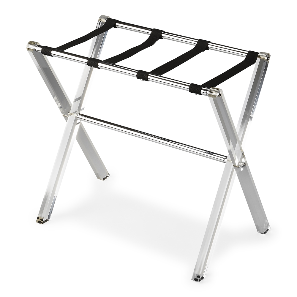 Crystal Clear Acrylic Luggage Rack, Belen Kox. Picture 1