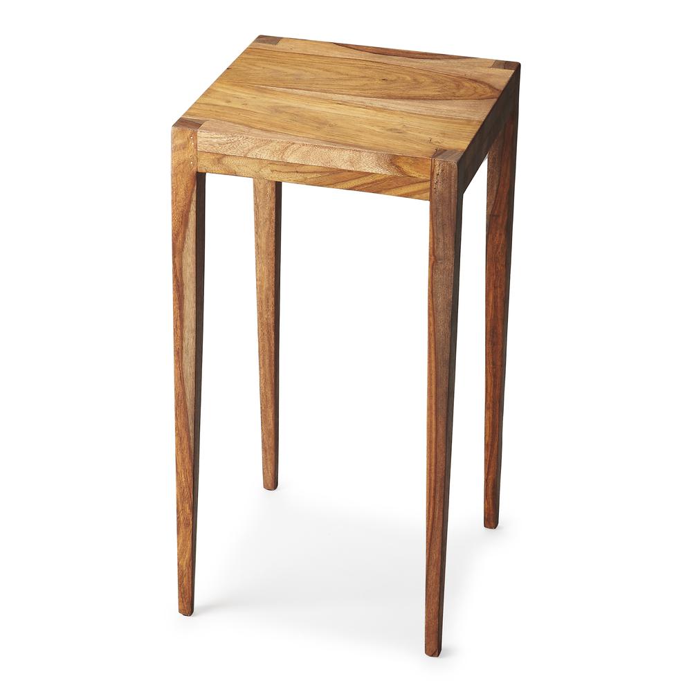 Cagney Solid Wood Scatter Side Table, Light Brown. Picture 1