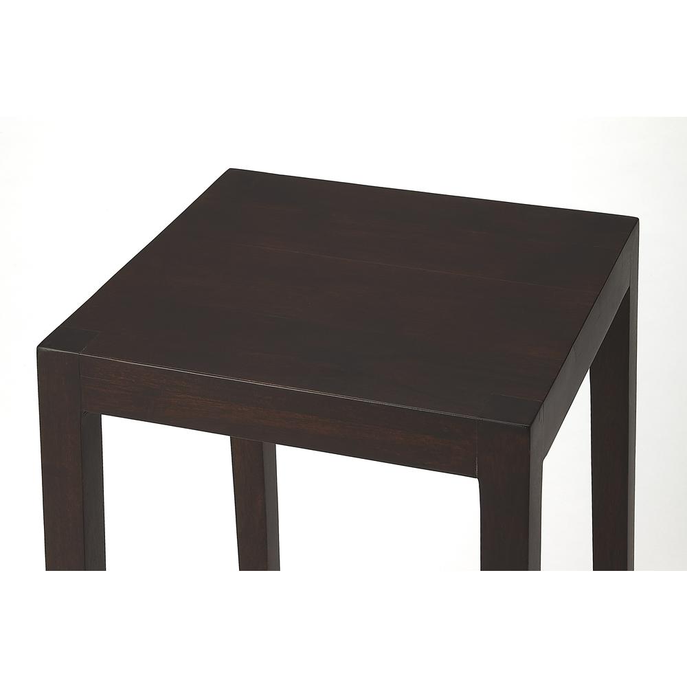 Cagney Solid Wood Scatter Side Table, Dark Brown. Picture 2