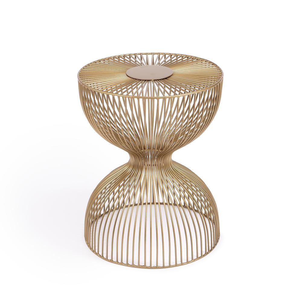 Nicholas Metal Side Table, Gold. Picture 1