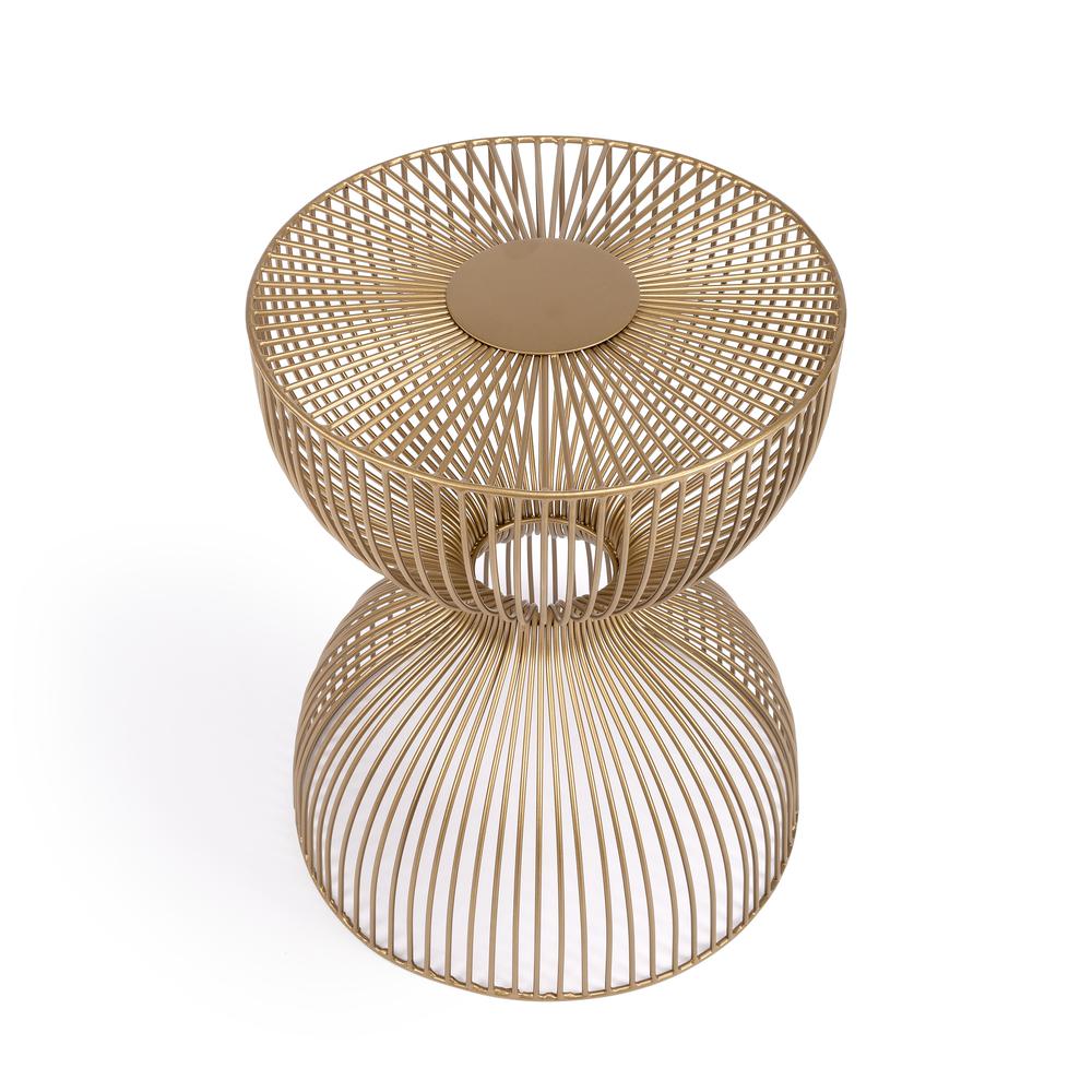 Nicholas Metal Side Table, Gold. Picture 3