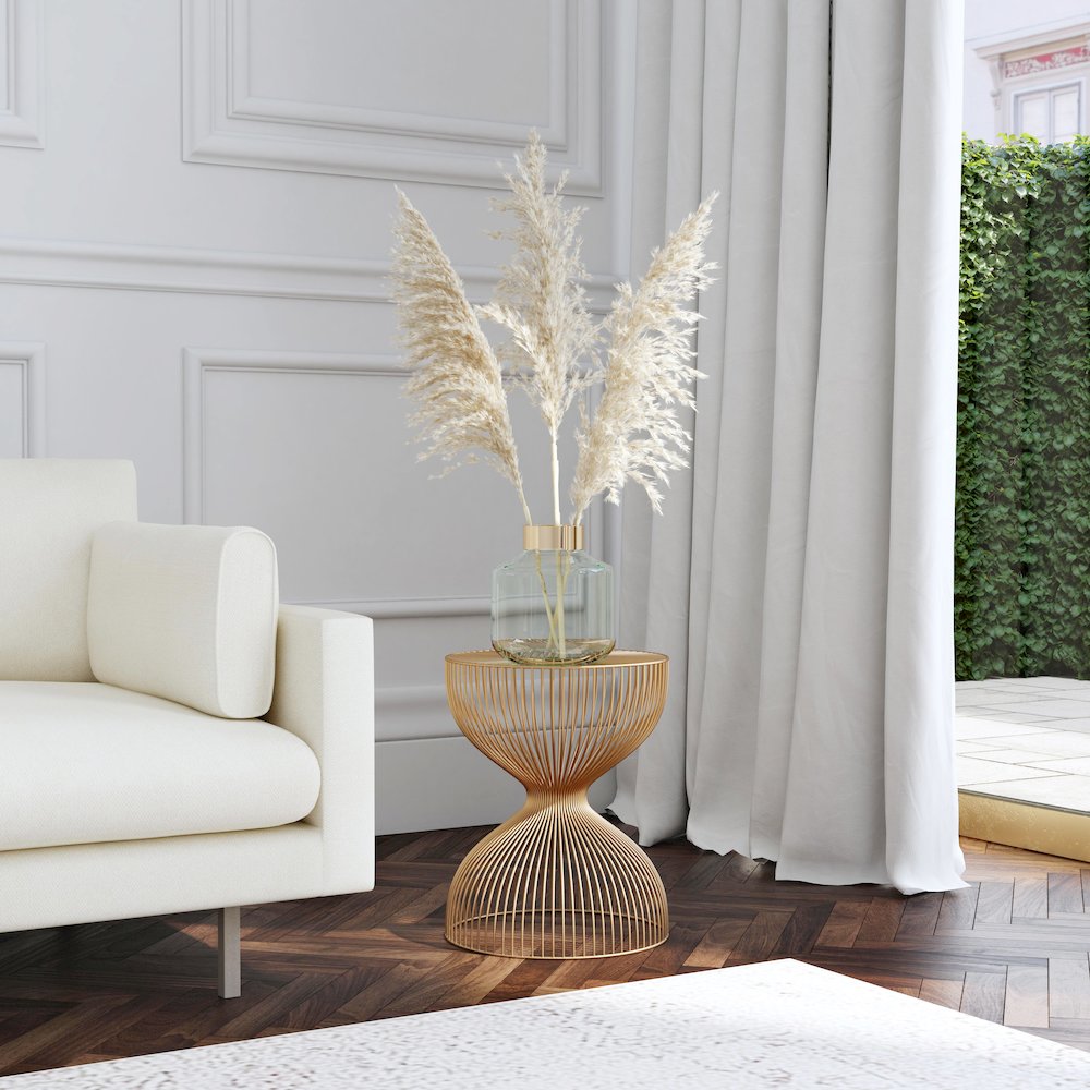 Nicholas Metal Side Table, Gold. Picture 7