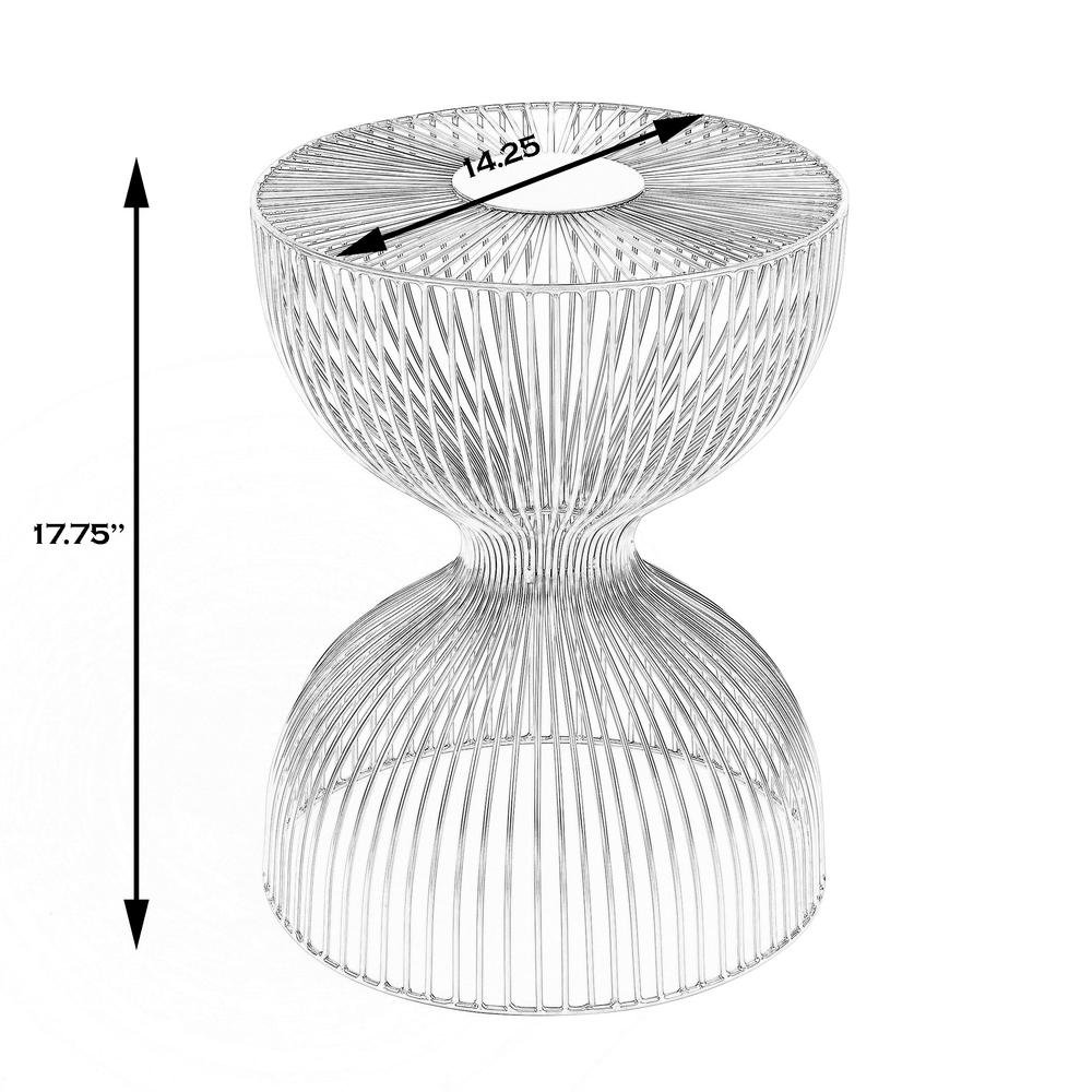 Nicola Outdoor Metal Side Table, Black. Picture 5