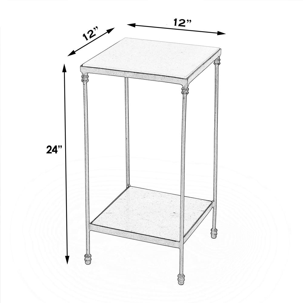Larkin Marble & Iron Side Table, Green. Picture 6