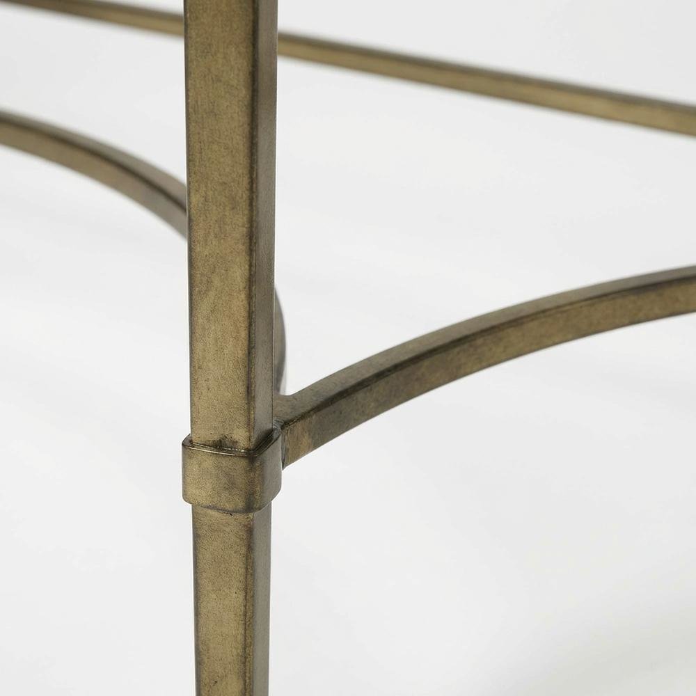 Demilune Console Table with Glass Top, Modern Contemporary Entryway Accent Table. Picture 7