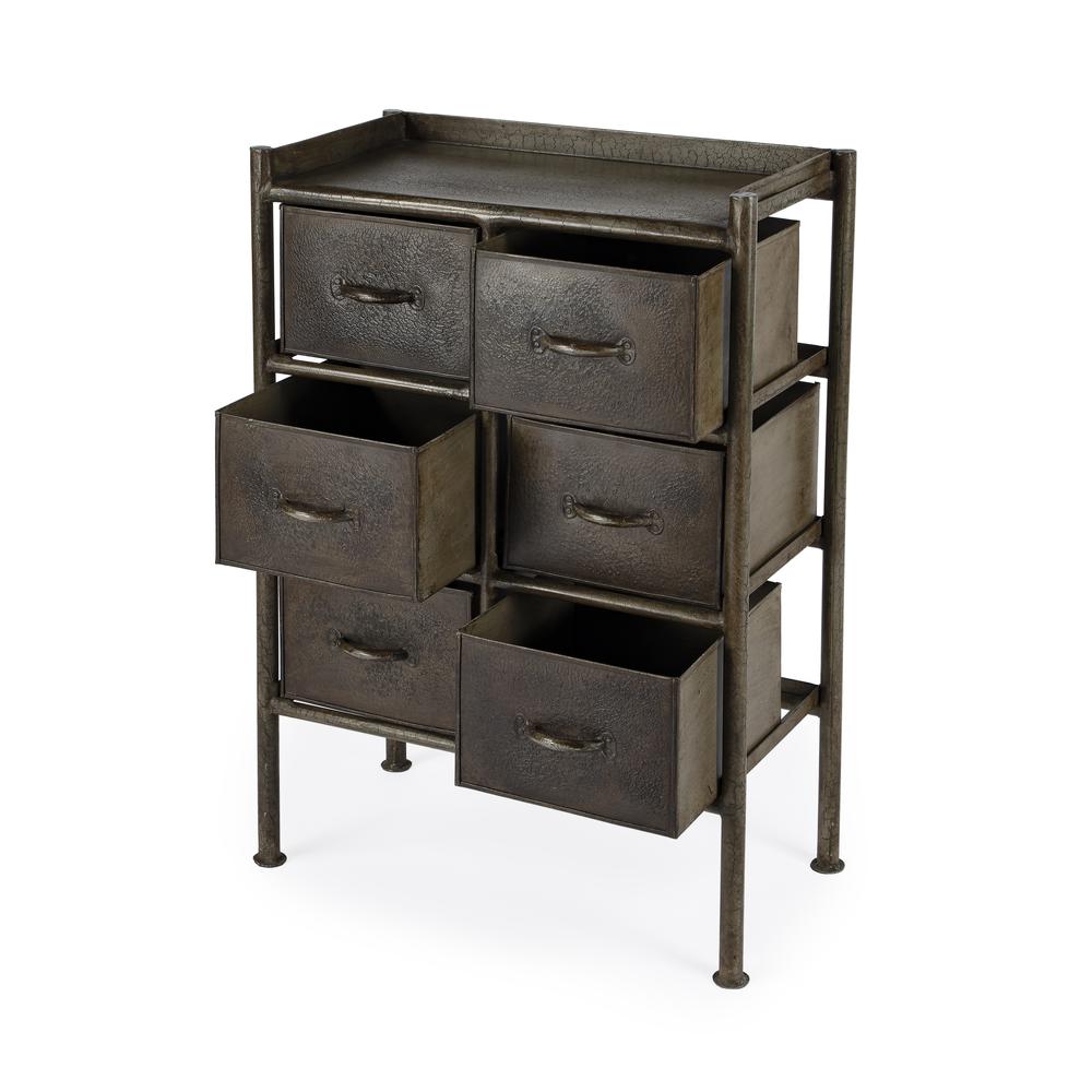 Cameron Industrial Chic Drawer Chest, Bronze. Picture 2