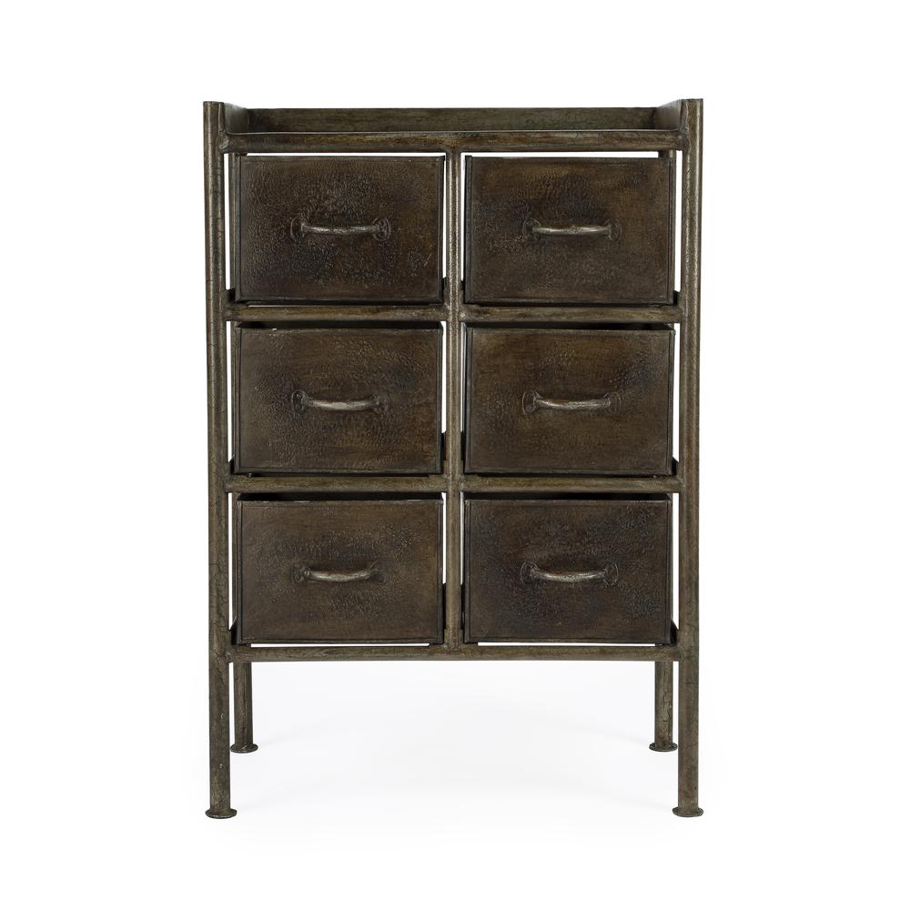 Cameron Industrial Chic Drawer Chest, Bronze. Picture 4