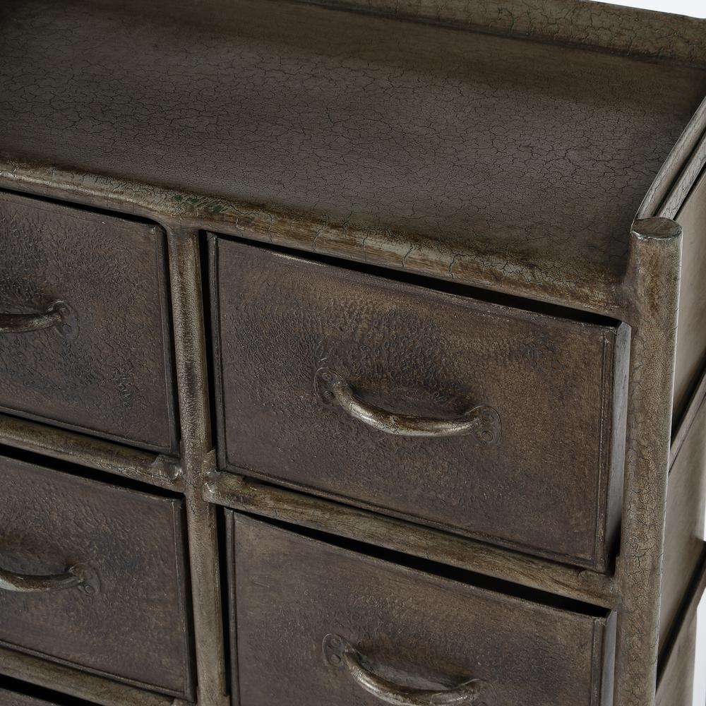Cameron Industrial Chic Drawer Chest, Bronze. Picture 5