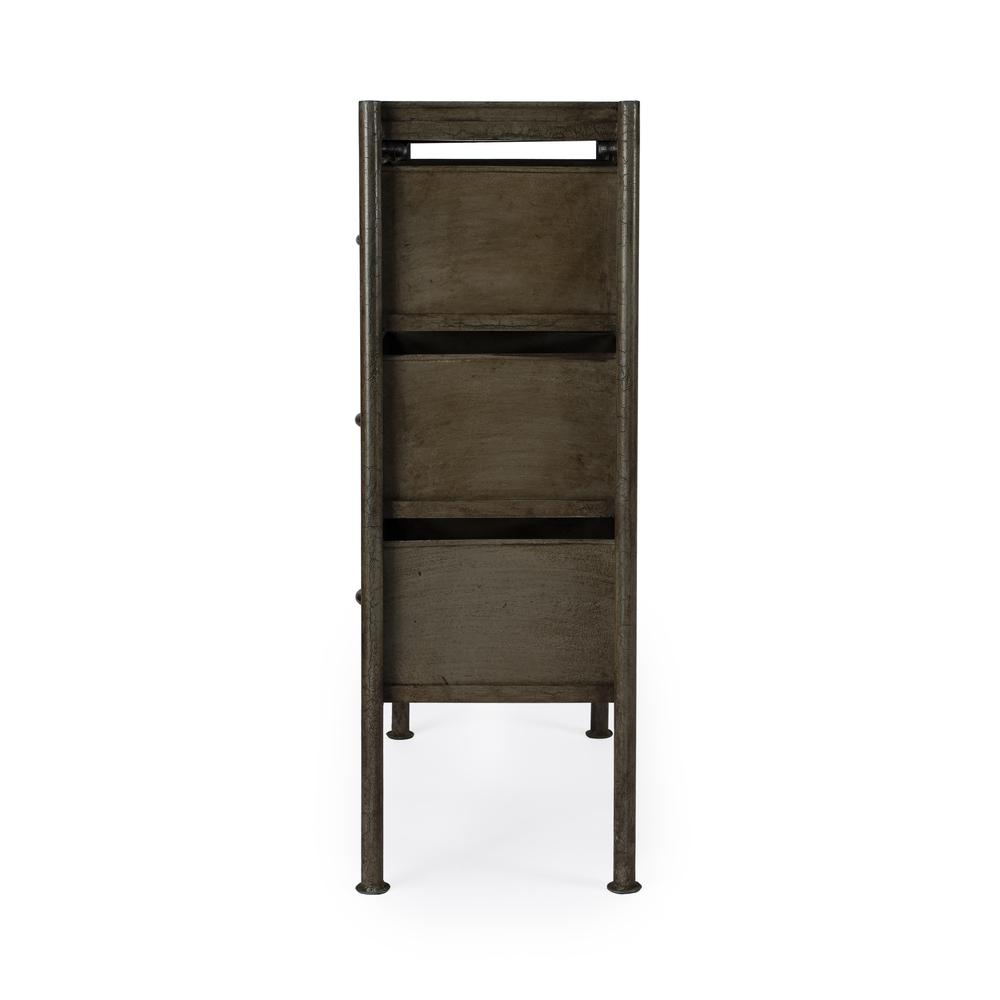 Cameron Industrial Chic Drawer Chest, Bronze. Picture 6