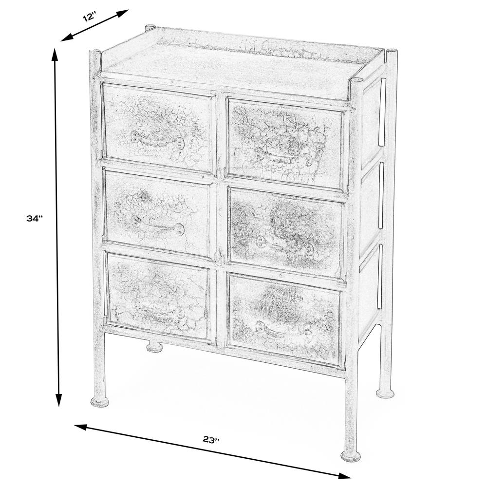 Cameron Industrial Chic Drawer Chest, Bronze. Picture 9