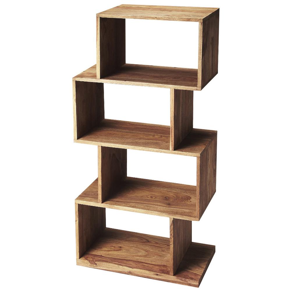Stockholm 4 Shelf 21.5"W Etagere Bookshelf, Light Brown. Picture 1