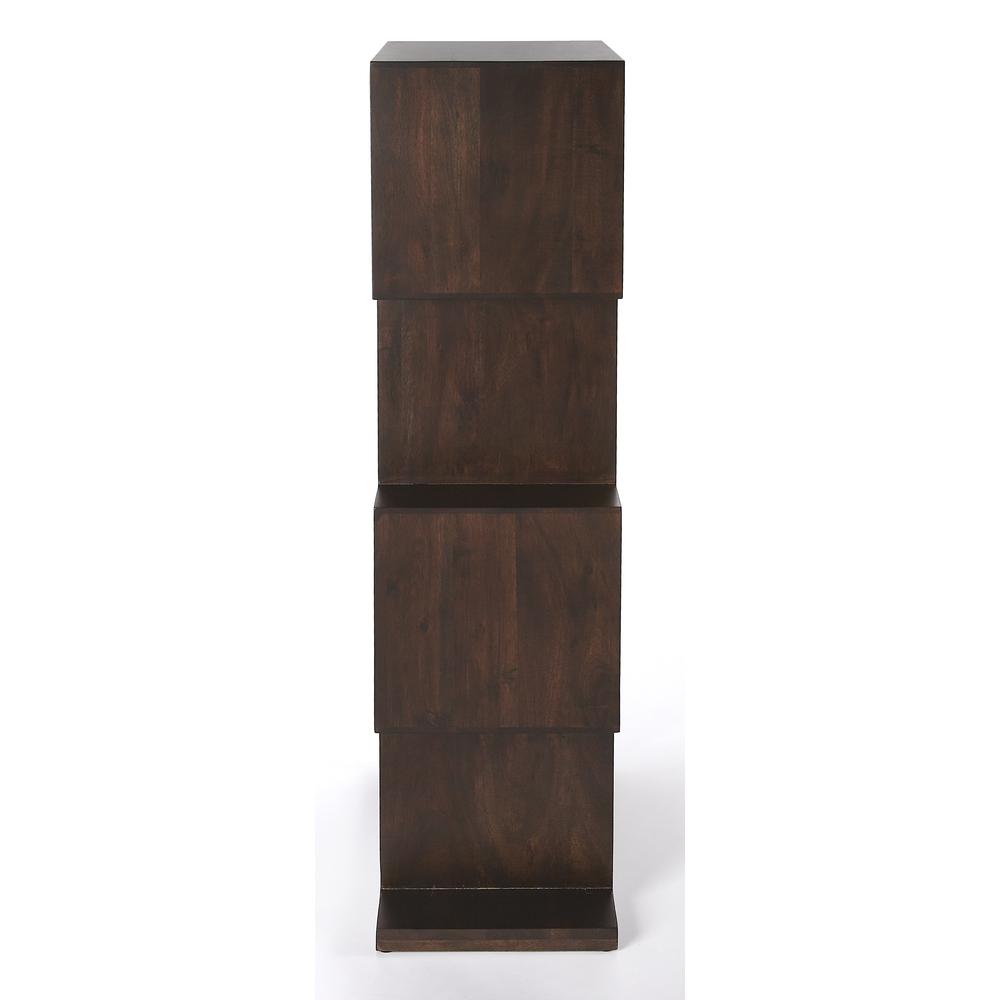Stockholm 4 Shelf 21.5"W Etagere Bookshelf, Dark Brown. Picture 4