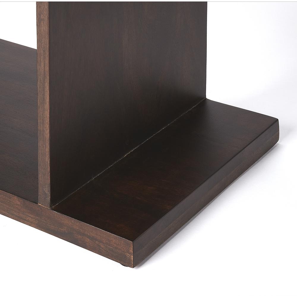 Stockholm 4 Shelf 21.5"W Etagere Bookshelf, Dark Brown. Picture 5