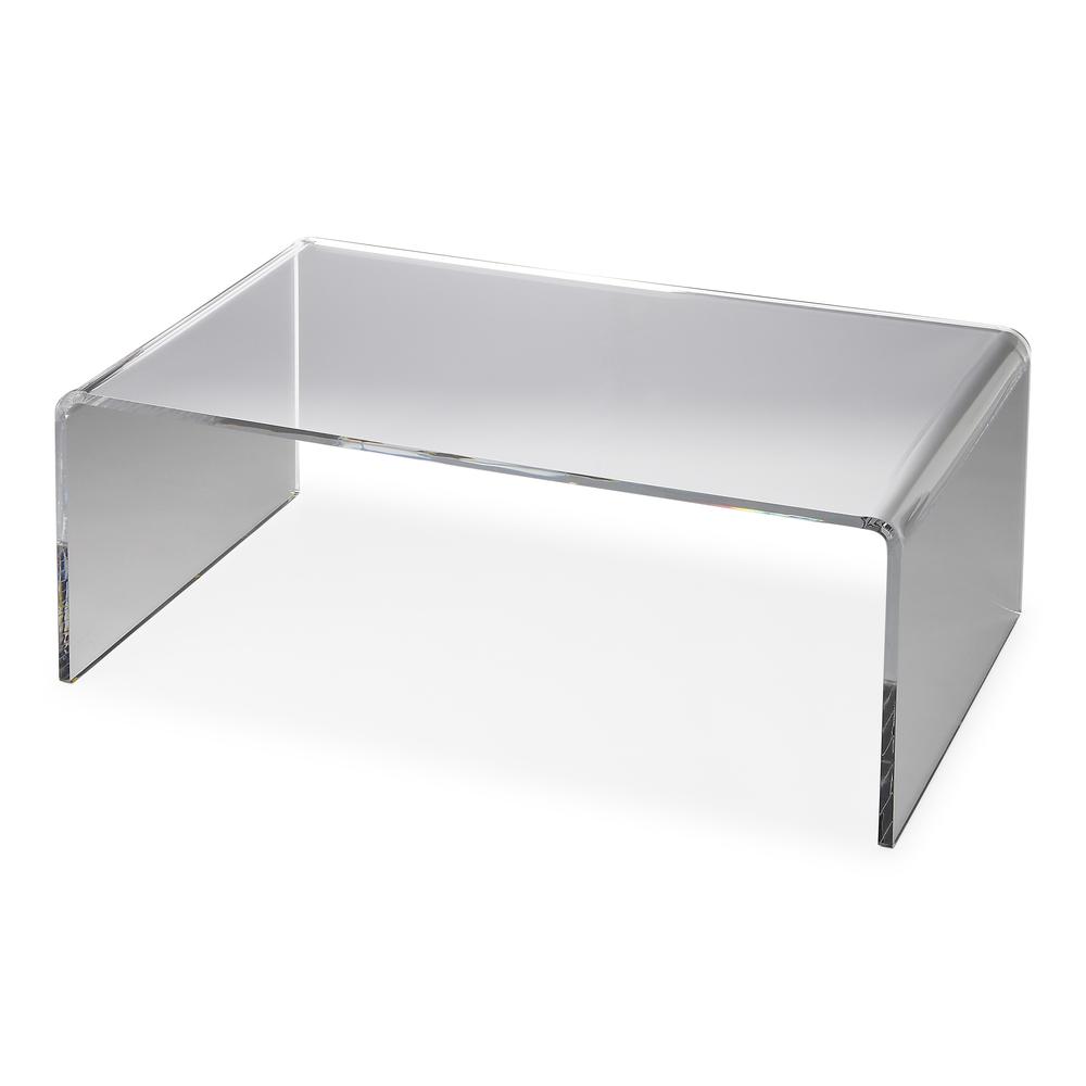 Crystal Clear Acrylic Coffee Table, Clear. Picture 1