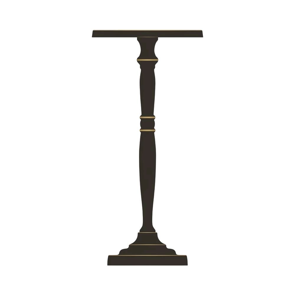 Round Metal End Table, Distressed Traditional Side Table for Living Room. Picture 1