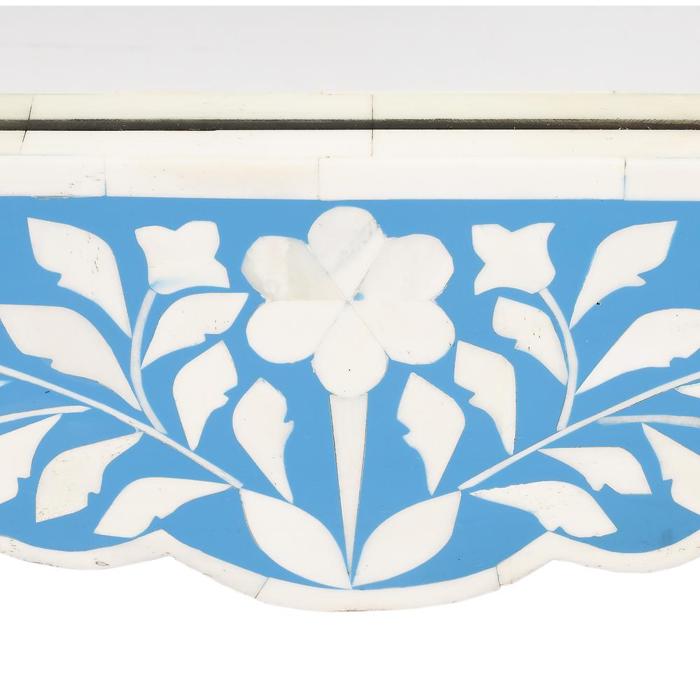 Vivienne Bone Inlay Wall Mirrored, Sky Blue. Picture 4