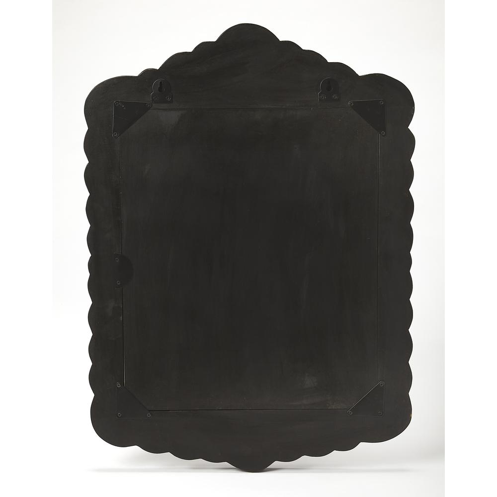 Vivienne Wood & Bone Inlay Wall Mirror, Light Brown. Picture 2