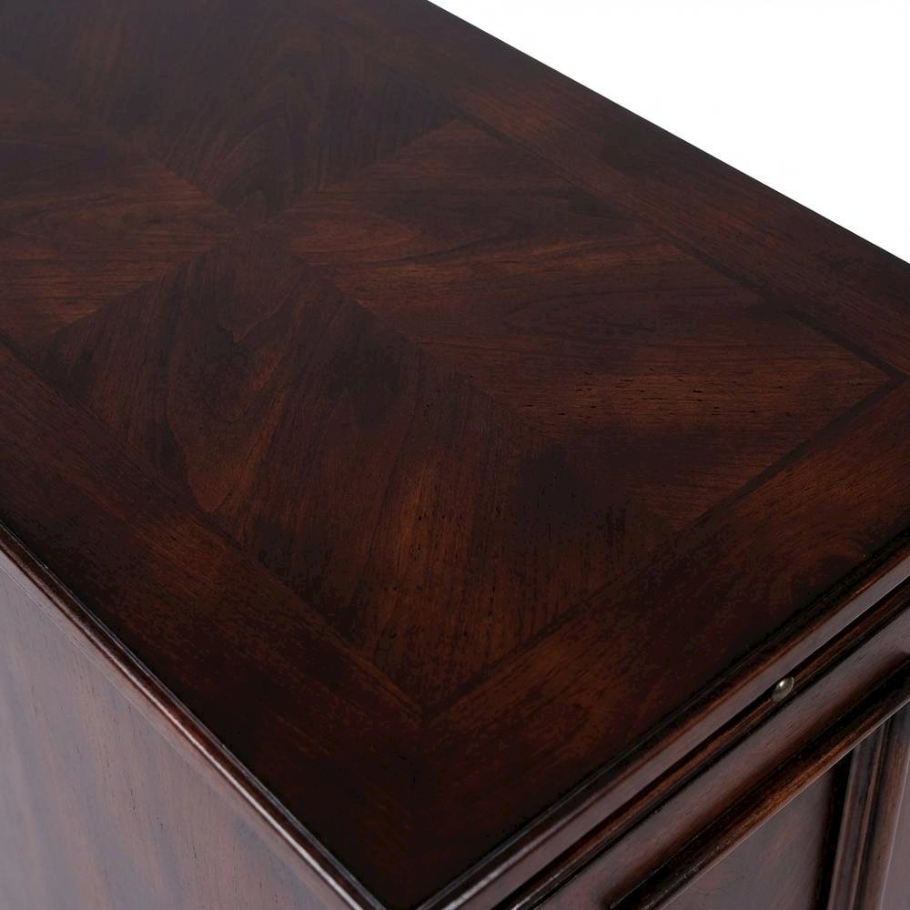 Transitional Chairside Chest with Storage, Accent Cabinet, Cherry. Picture 6