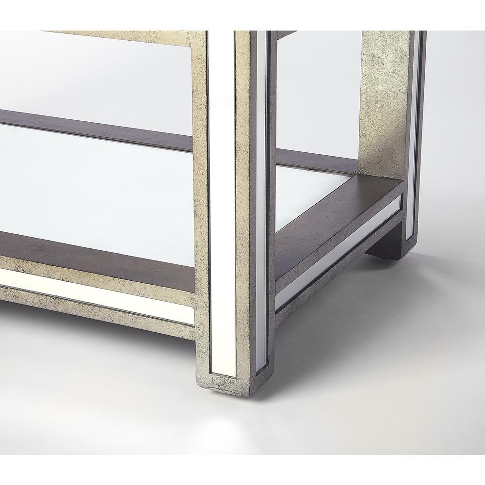 Miranda Mirrored Console Table, Gold, Silver. Picture 5