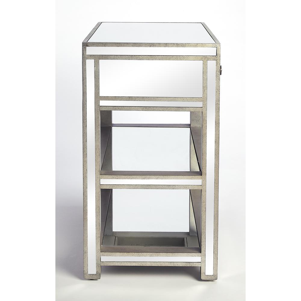 Miranda Mirrored Console Table, Gold, Silver. Picture 8
