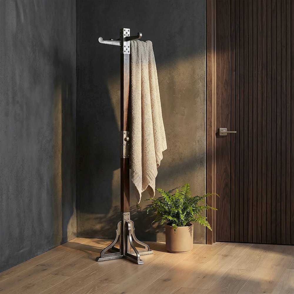 Carston Industrial Chic Coat Rack, Multi-Color. Picture 4