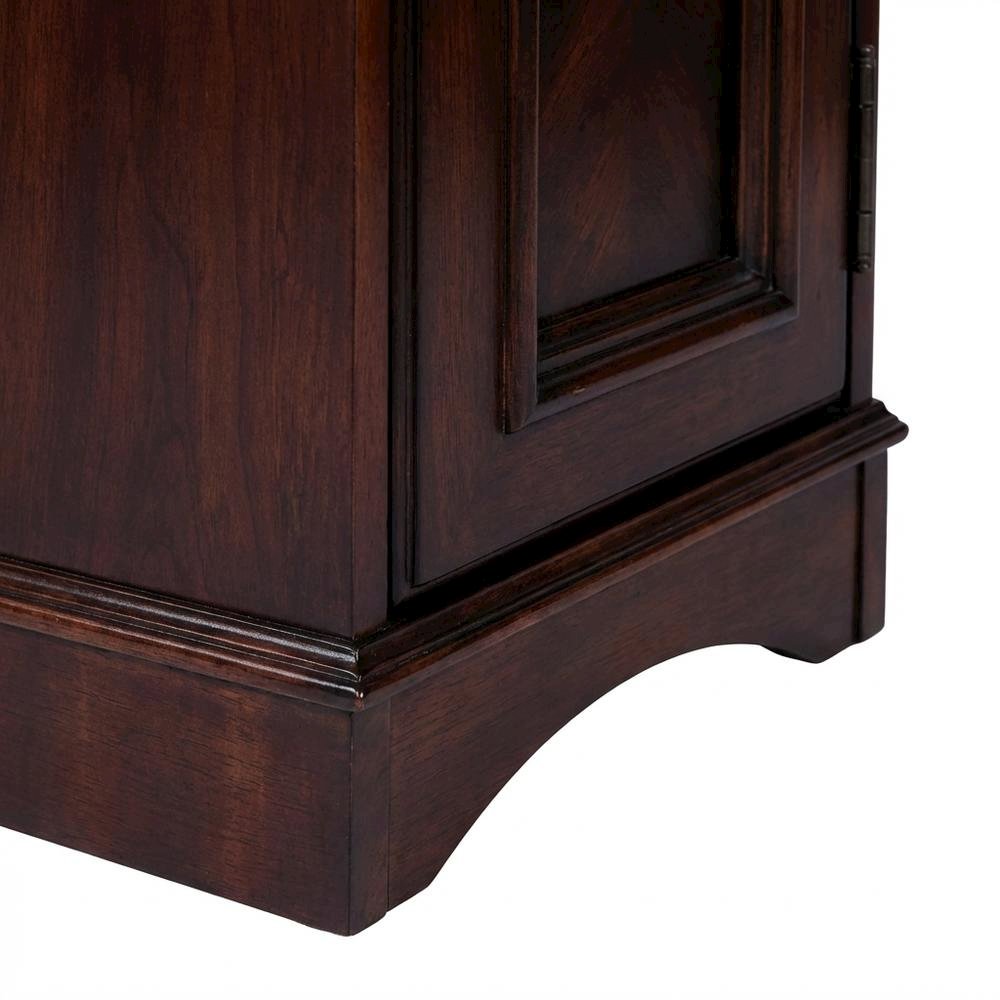 Transitional Chairside Chest with Storage, Accent Cabinet, Cherry. Picture 7