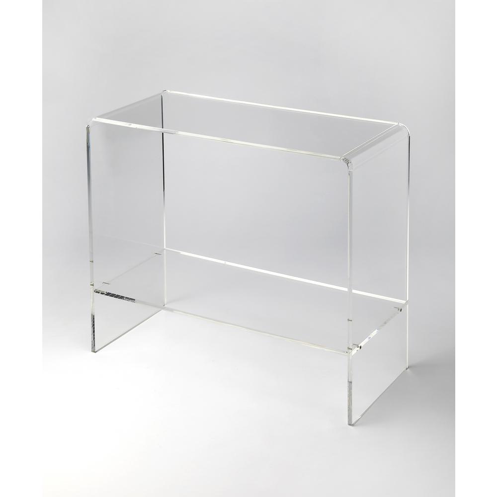 Crystal Clear Acrylic Console Table, Clear. Picture 1