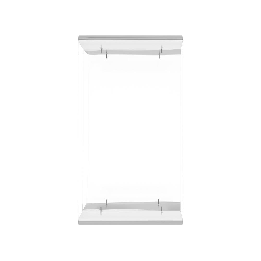 Crystal Clear 2 Shelf Acrylic Bookcase, Clear. Picture 3