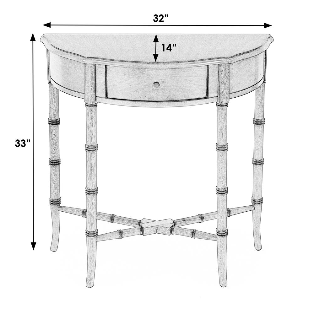 Skilling Demilune Console Table, Brown. Picture 7