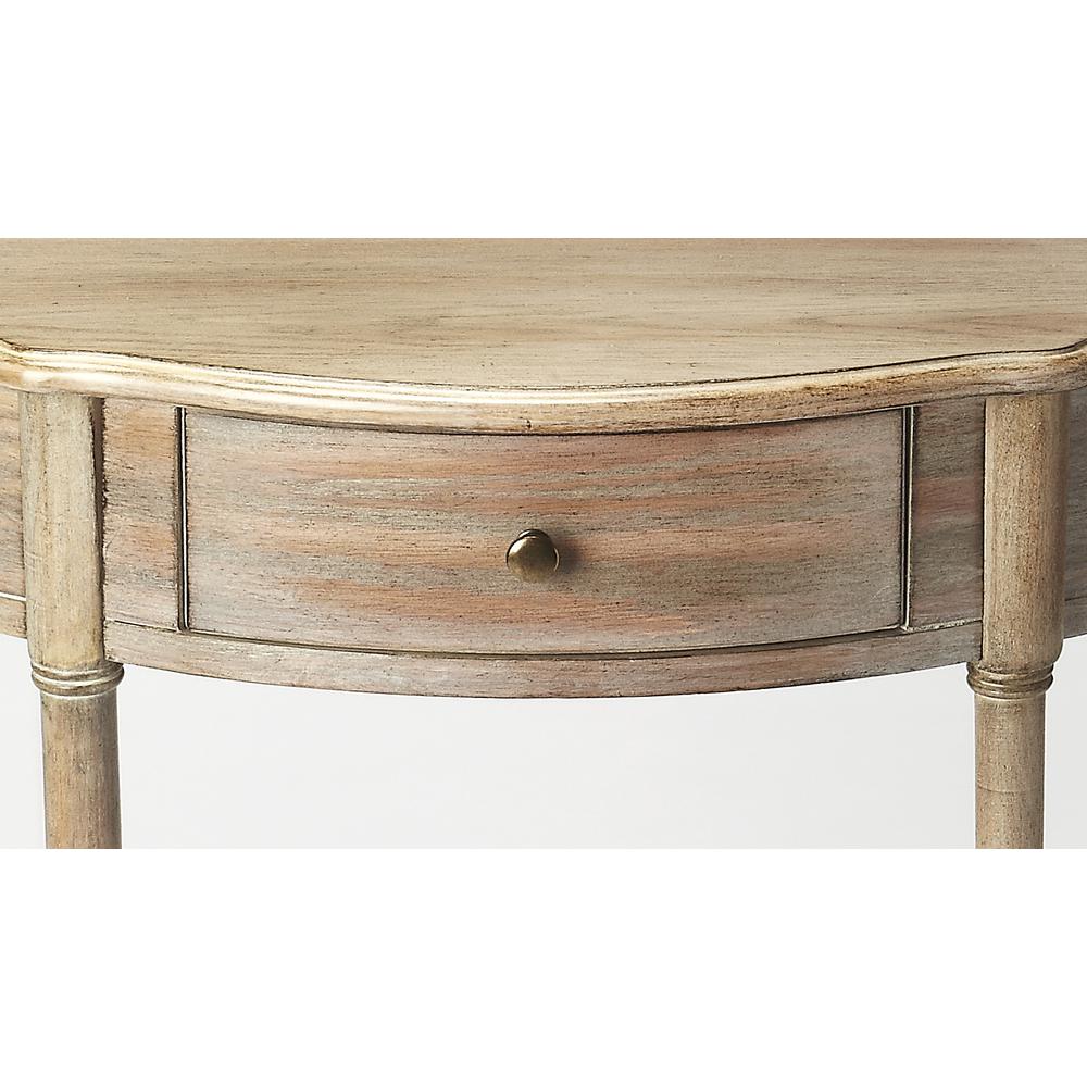 Skilling Demilune Console Table, Gray. Picture 2