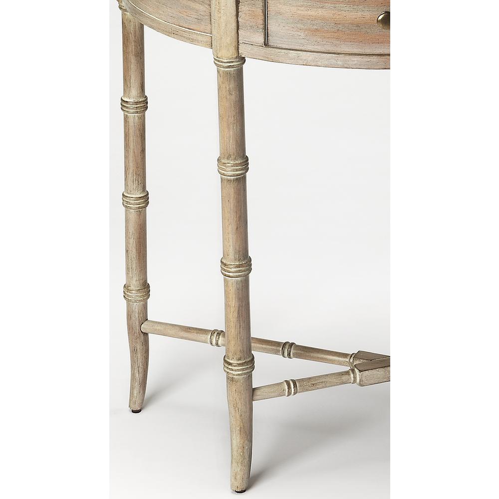 Skilling Demilune Console Table, Gray. Picture 3