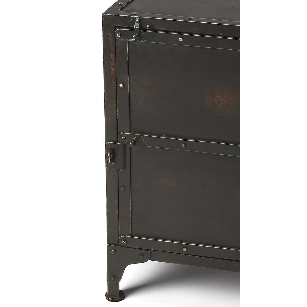 Owen Industrial End Table, Black. Picture 3