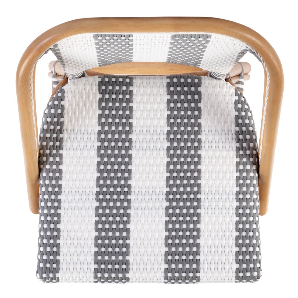 Lila Rattan 28 in. Seat Height Bar Stool with Back and Footrest. Picture 4