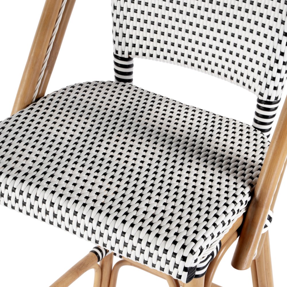 Lila Rattan 28 in. Seat Height Bar Stool with Back and Footrest. Picture 7