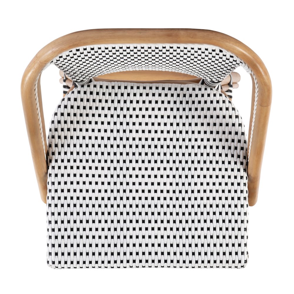 Lila Rattan 28 in. Seat Height Bar Stool with Back and Footrest. Picture 6