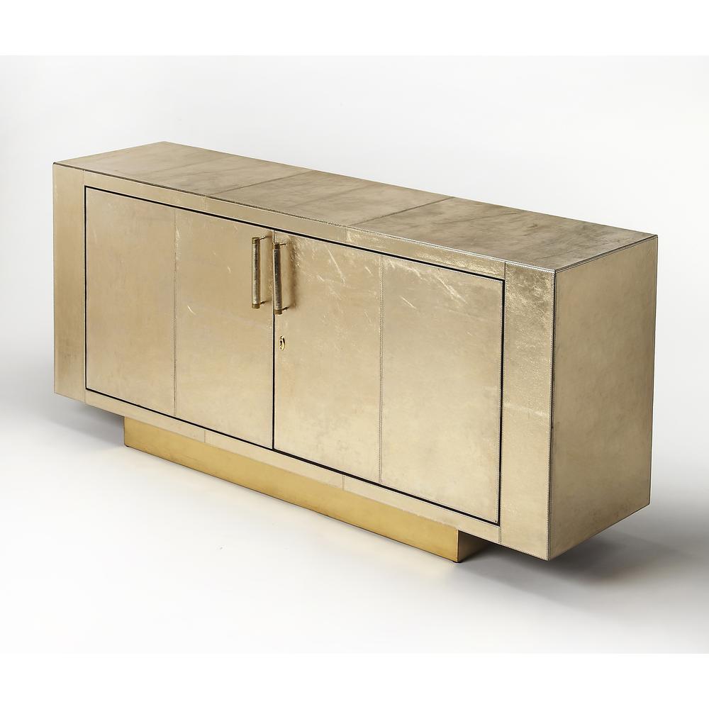 Francois 70.5" Buffet Sideboard, Gold. Picture 1