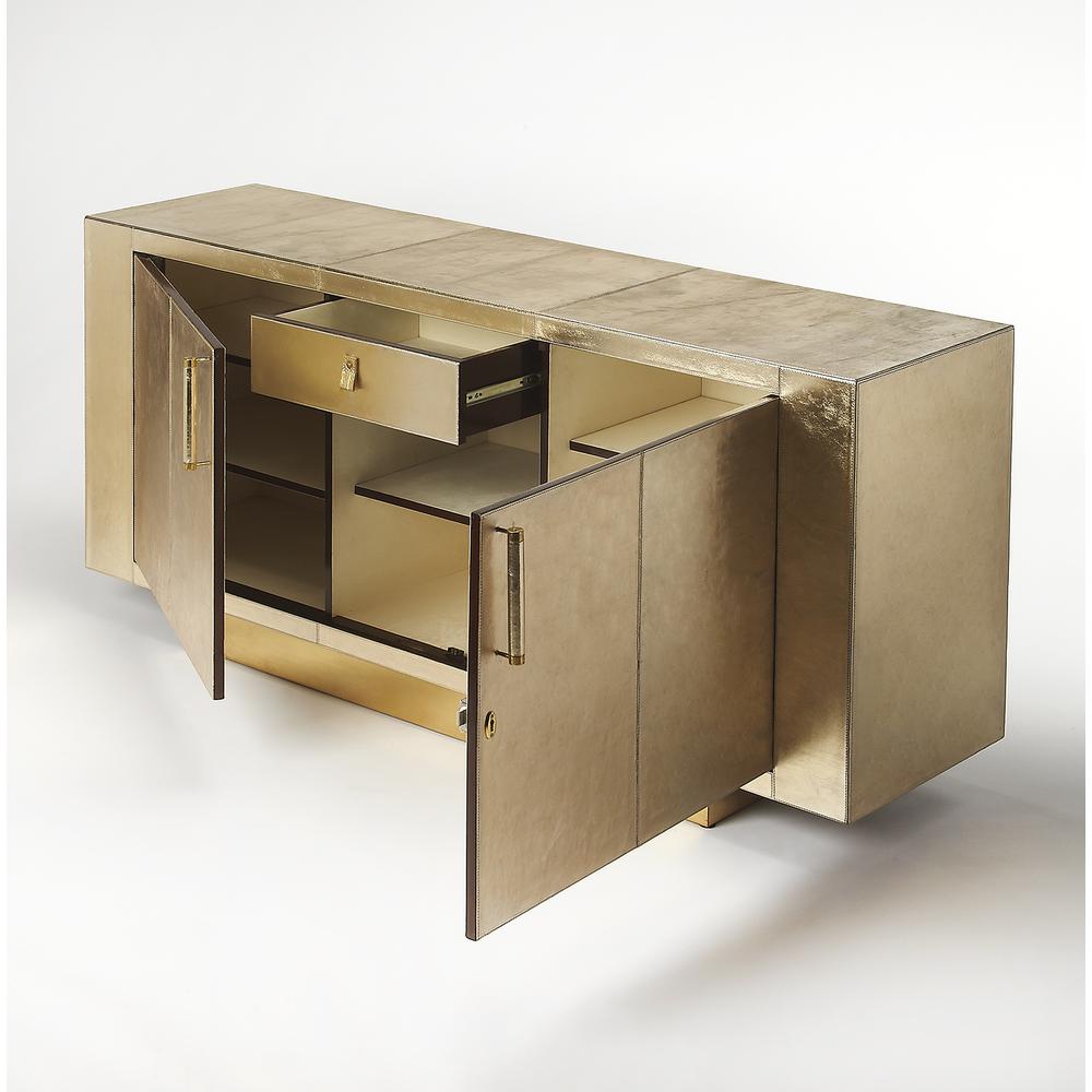 Francois 70.5" Buffet Sideboard, Gold. Picture 2